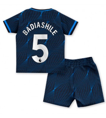 Chelsea Benoit Badiashile #5 Koszulka Wyjazdowych Dziecięca 2023-24 Krótki Rękaw (+ Krótkie spodenki)